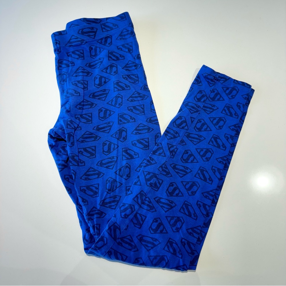 🛍4 for 20$ - Superman Cotton Legging - Blue - S